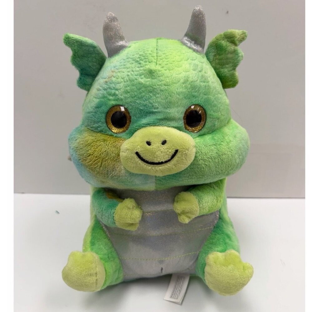 Belly Buddy Dragon Plush Stuffed Animal Toy Sparkle Wings Horns Big Eyes